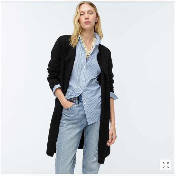 J. Crew Jackets & Blazers - Juliette Collarless Sweater-Blazer in Linen Blend